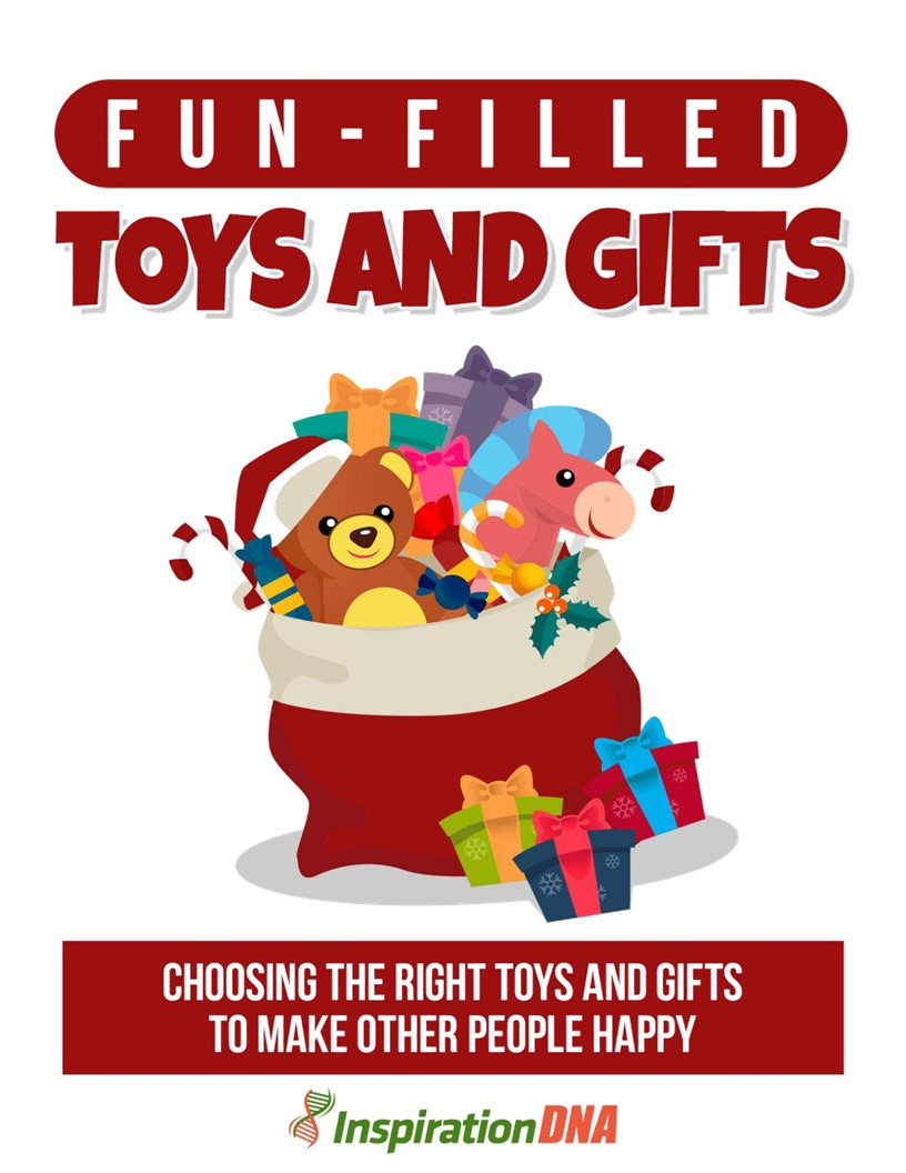 Presentes cheios de brinquedos divertidos