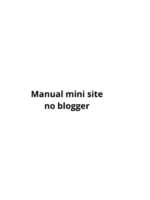 Manual mini site no blogger
