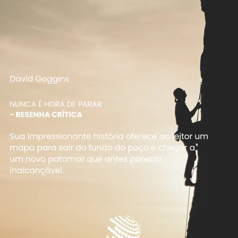Nunca é hora de parar