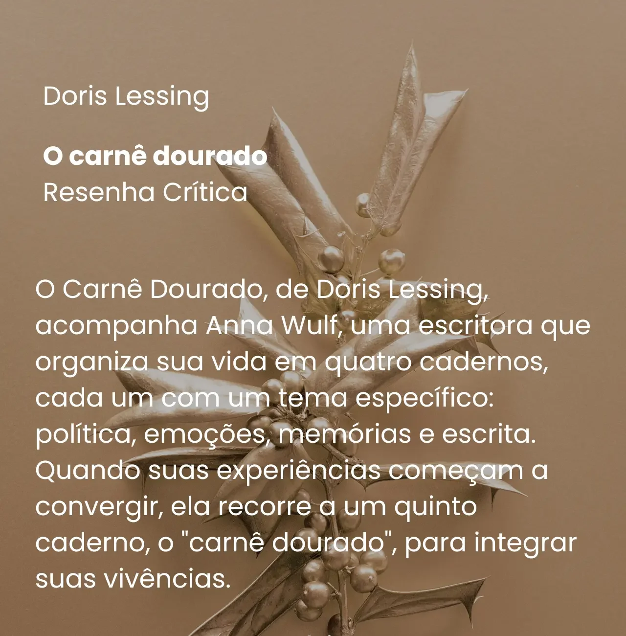 O Carnê Dourado- Doris Lessing