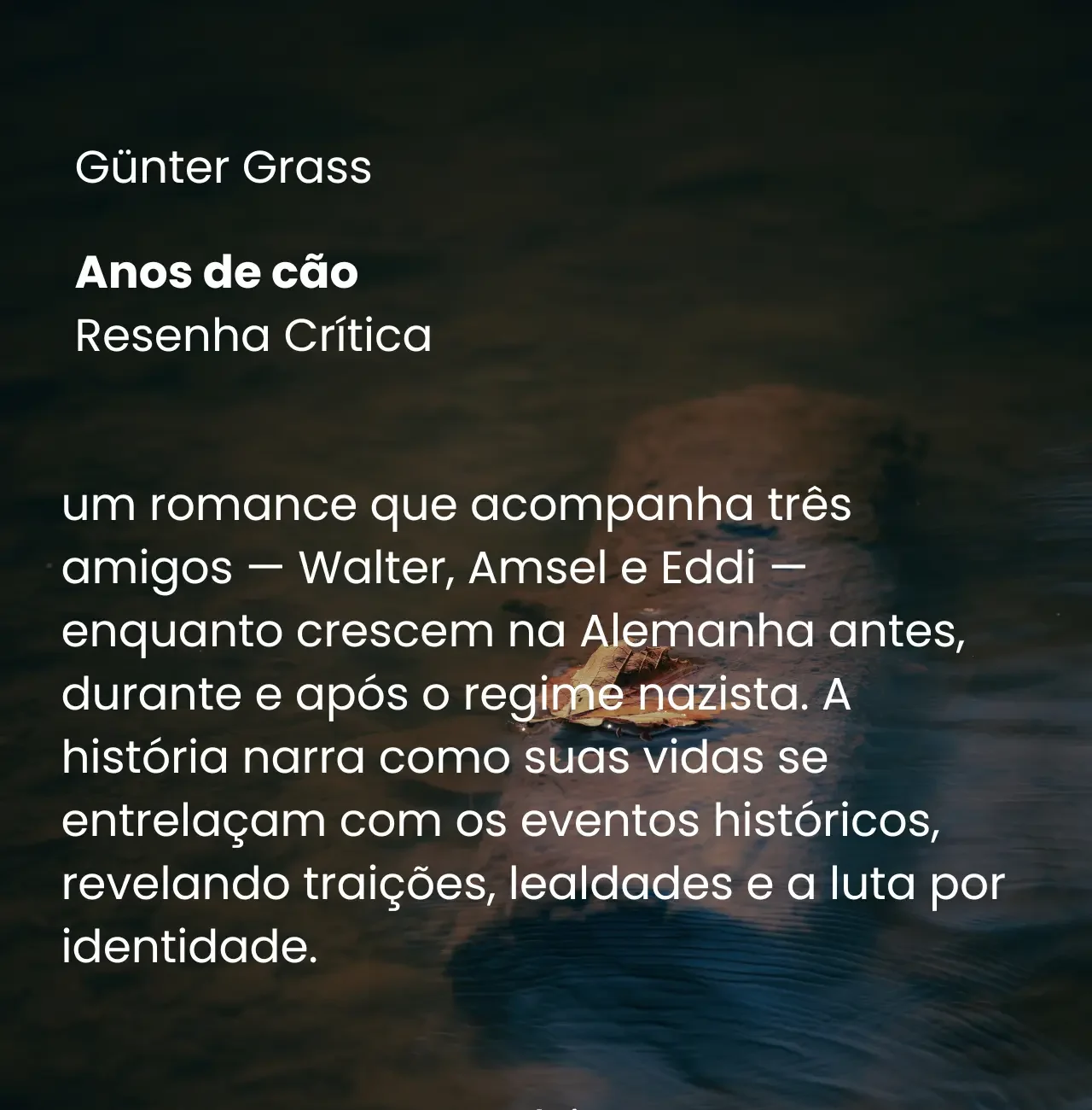 Anos de cão - Günter Grass