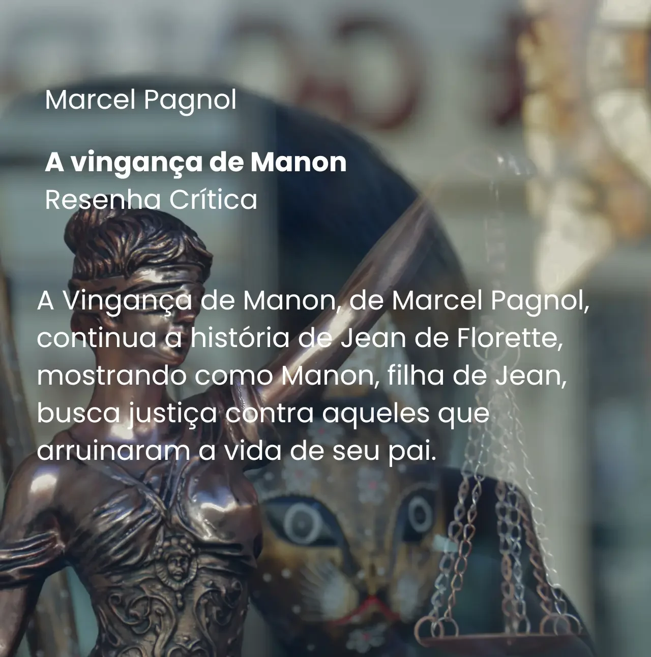 A vingança de Manon - Marcel Pagnol