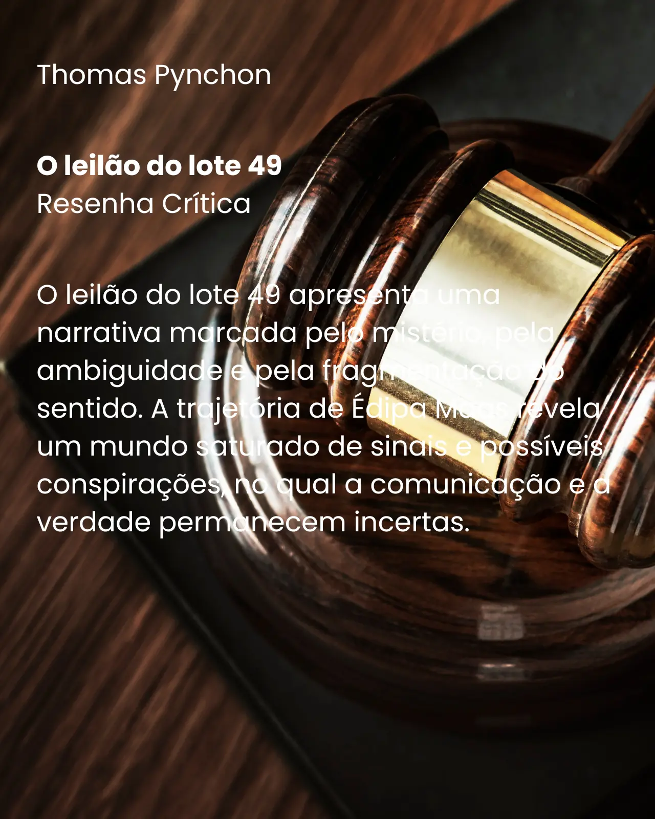 O leilão do lote 49 - Thomas Pynchon