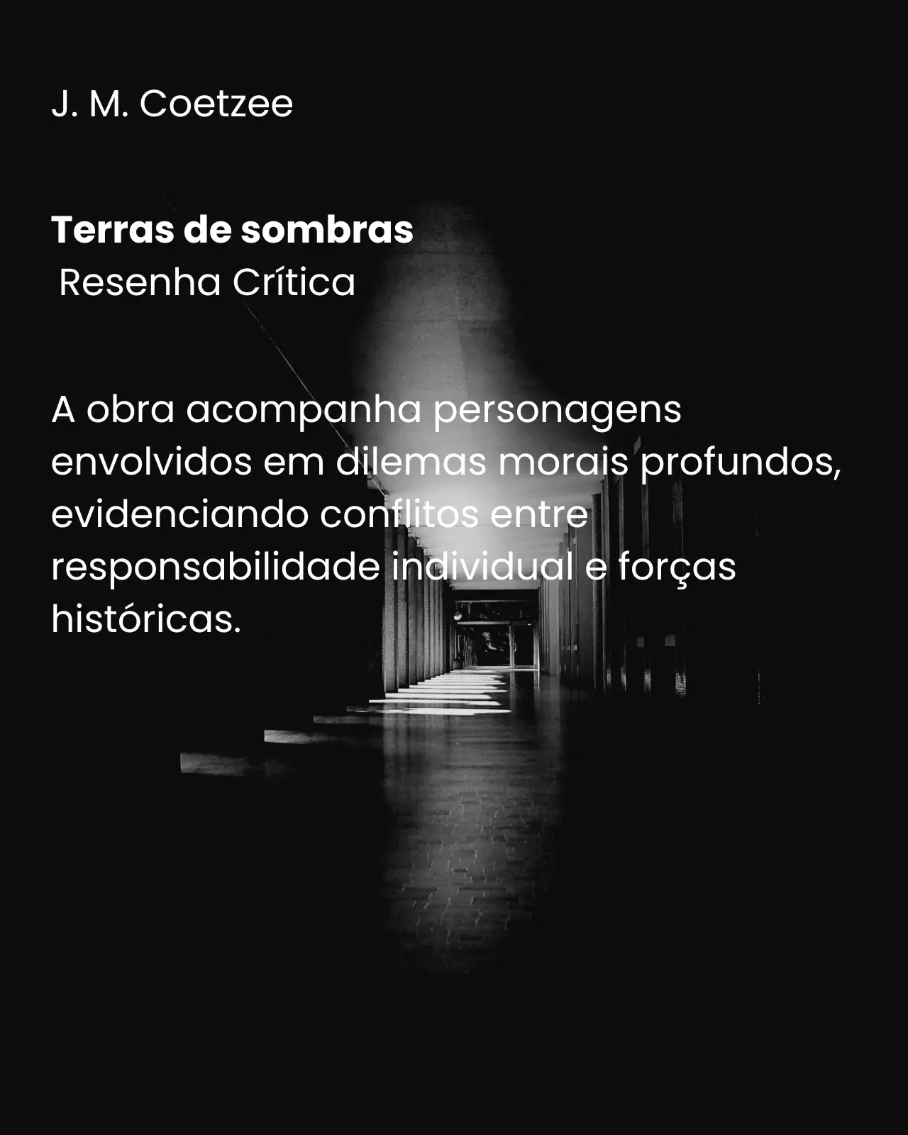 Terras de sombras - J. M. Coetzee